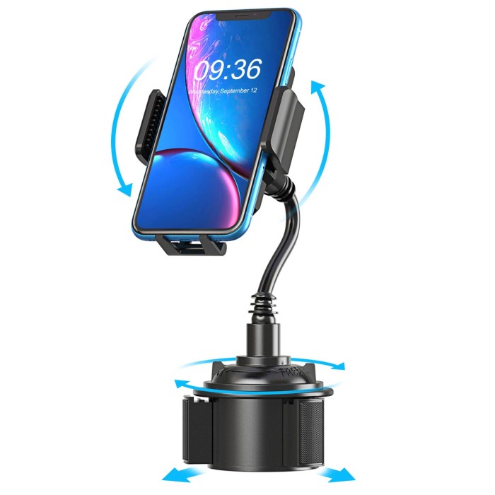 adjustable car cup holder phone mount